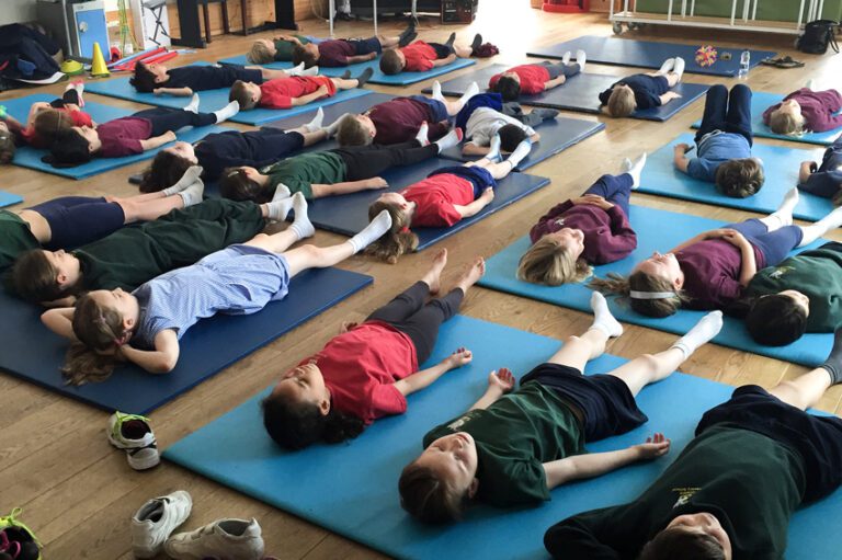 YogaBeez children and young people workshops in schools for Healthy Living Week